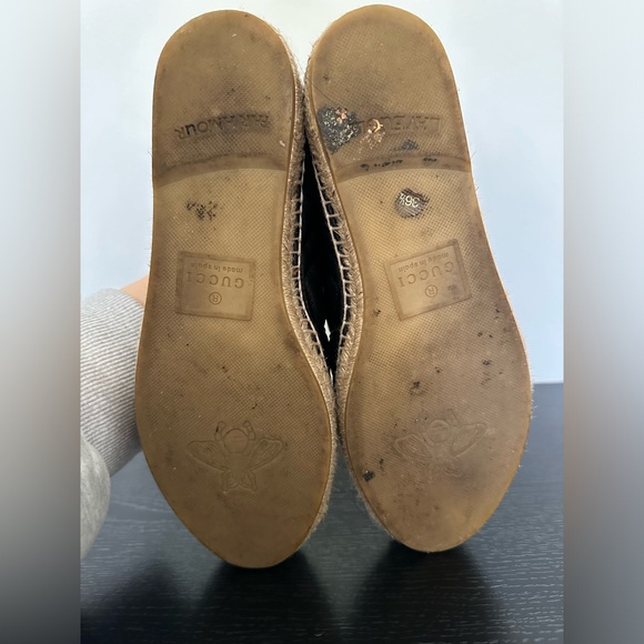 LEATHER ESPADRILLE WITH DOUBLE G - Picture 3 of 4